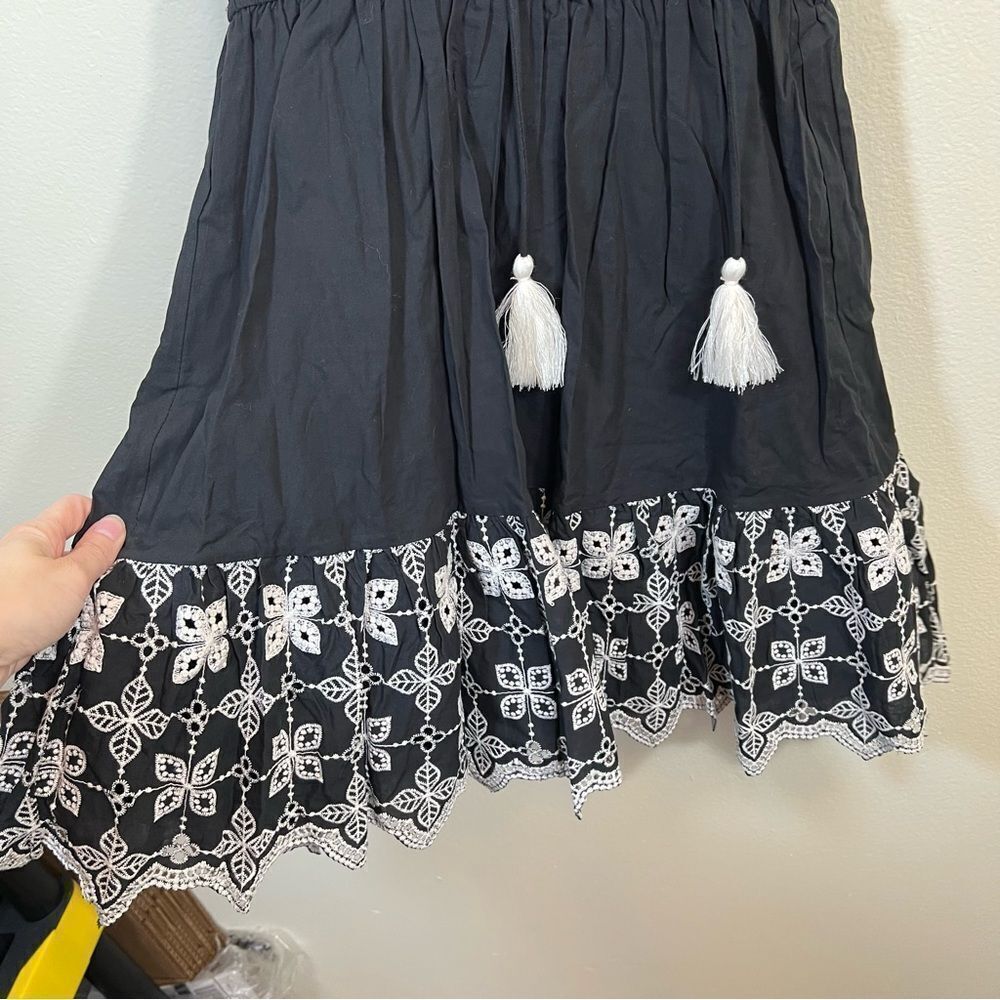 En Saison Women’s Ottis Floral Embroidered Mini Dress Black White Small NWT - Picture 7 of 14